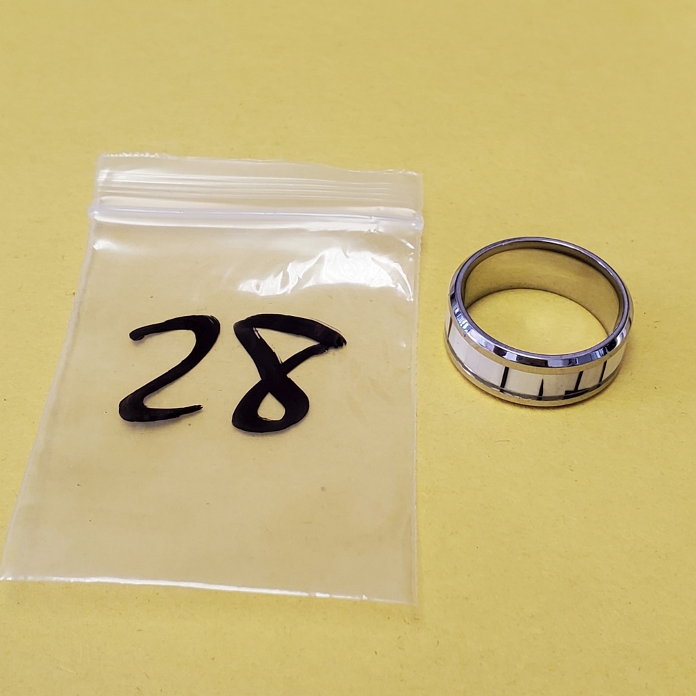 Enamal Stainless Steel Ring #28 size 7 - Picture 2 of 4